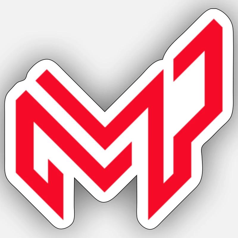 MP rot - Sticker Größe S (10 x 10 cm) - Mattweiß