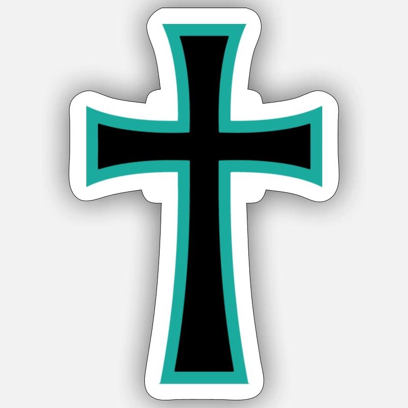 Blue or Celtic Celtic cross Sticker size S (10 x 10 cm)