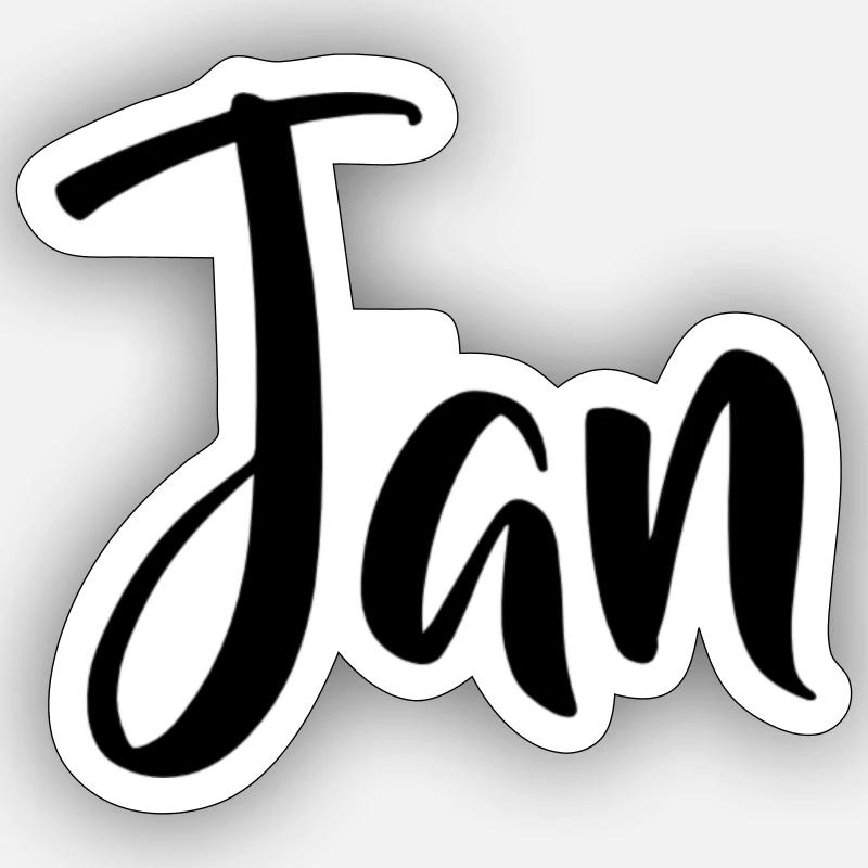 Name - Jan Sticker Größe S (10 x 10 cm)