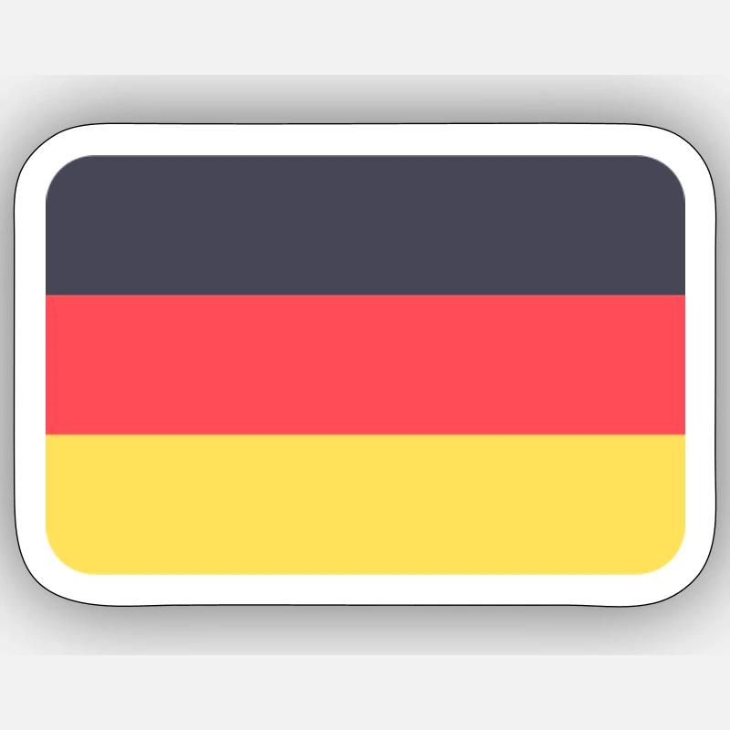 Abstrakte deutsches Flaggenmuster - Sticker Größe S (10 x 10 cm) - Mattweiß