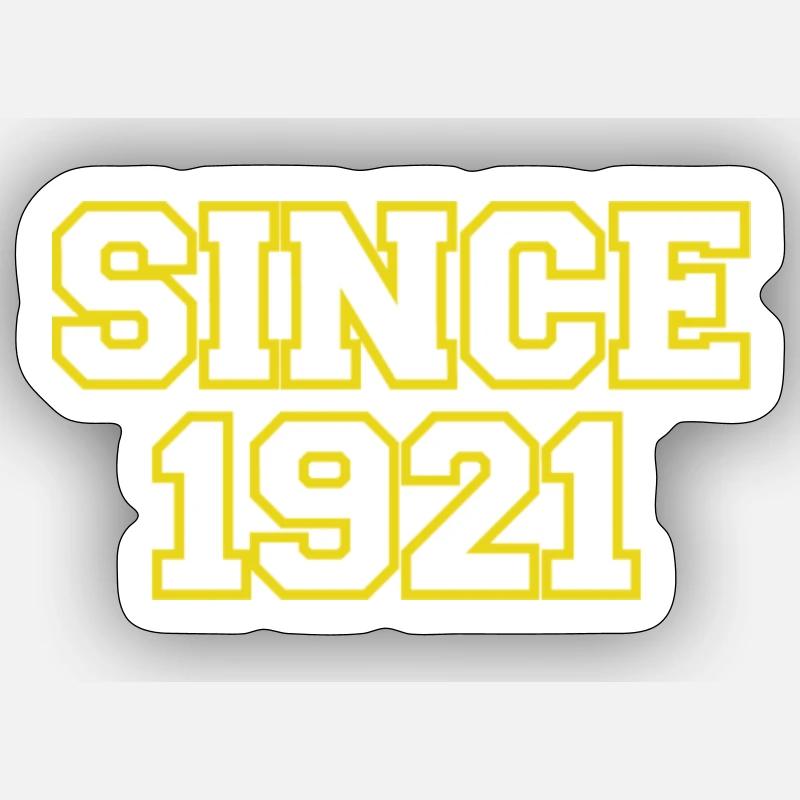 HCD DEPUIS1921 - Sticker taille S (10 x 10 cm) - blanc mat