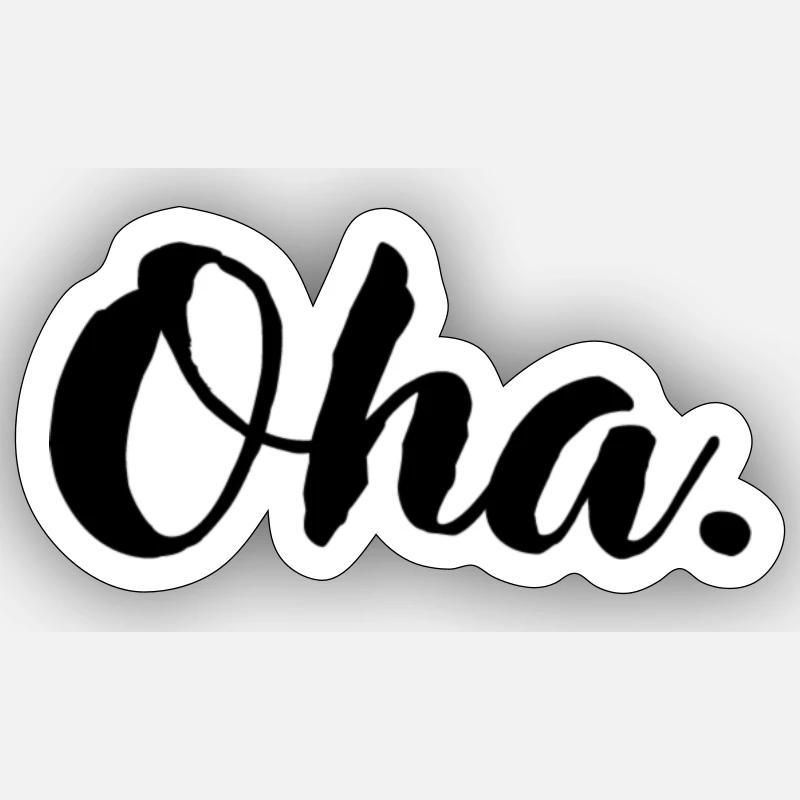 Oha. Sticker Größe S (10 x 10 cm)