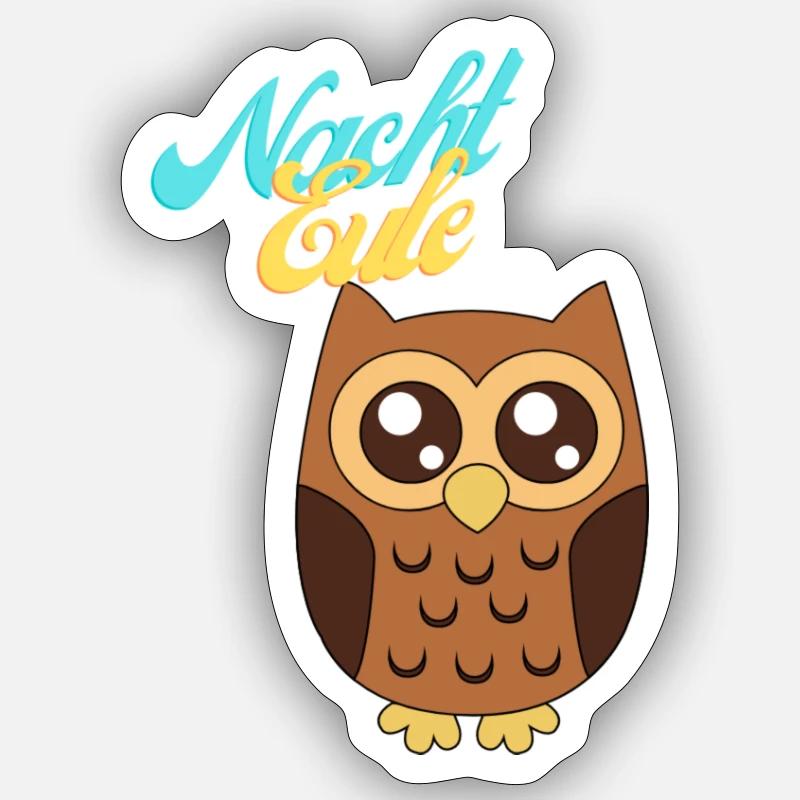 NachtEule Sticker Größe S (10 x 10 cm)