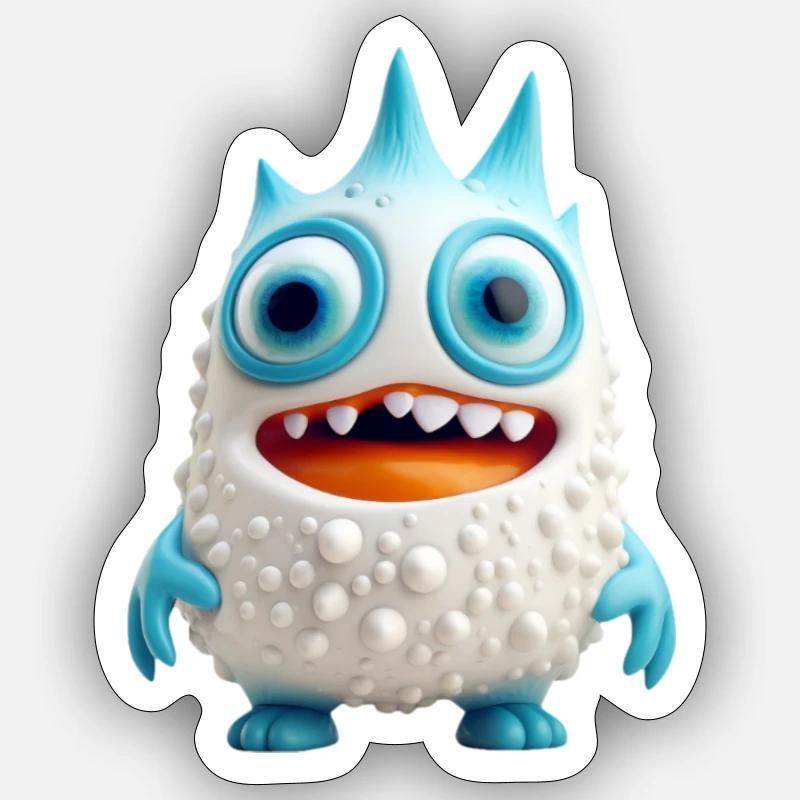 Créature pate à modeler Sticker taille S (10 x 10 cm)