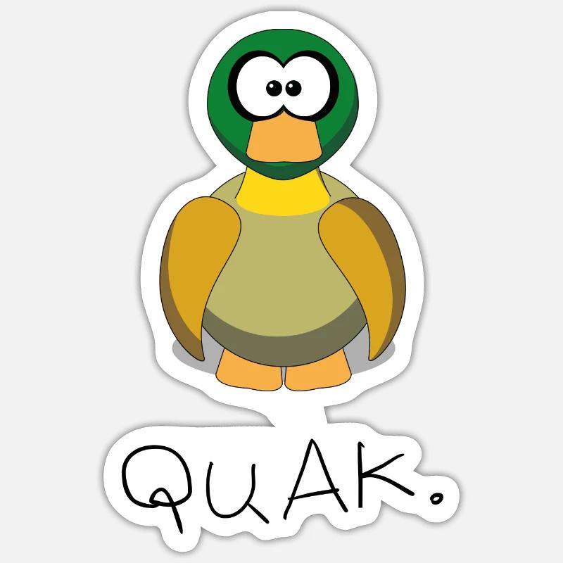 quack - Sticker size S (10 x 10 cm) - white matte