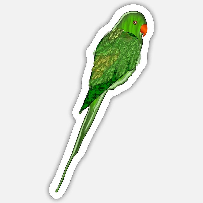 parrot35 - Sticker size S (10 x 10 cm) - white matte