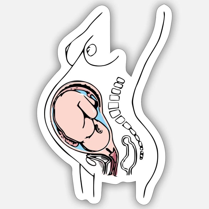 enceinte - Sticker taille S (10 x 10 cm) - blanc mat