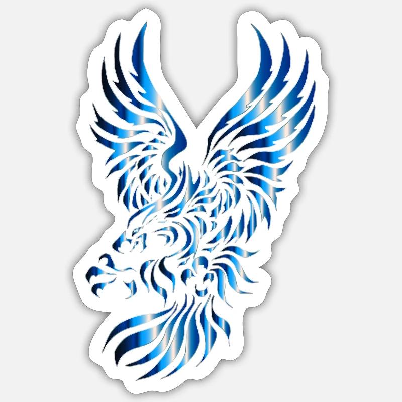 eagle eagle buzzard falcon habicht hawk falcon14 Sticker size S (10 x 10 cm)