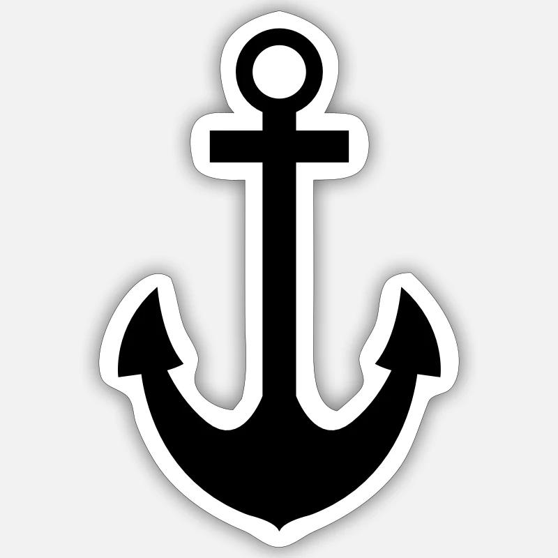 anchor - Sticker taille S (10 x 10 cm) - blanc mat
