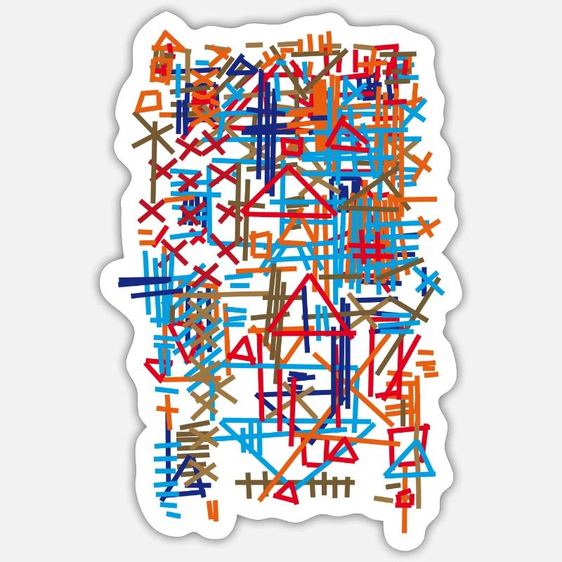 Carpet Abstract / Pattern - Bauhaus Sticker size S (10 x 10 cm)