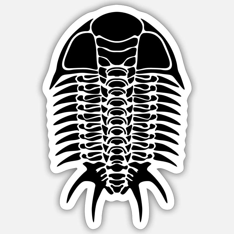 Fossil nerd - Sticker Größe S (10 x 10 cm) - Mattweiß