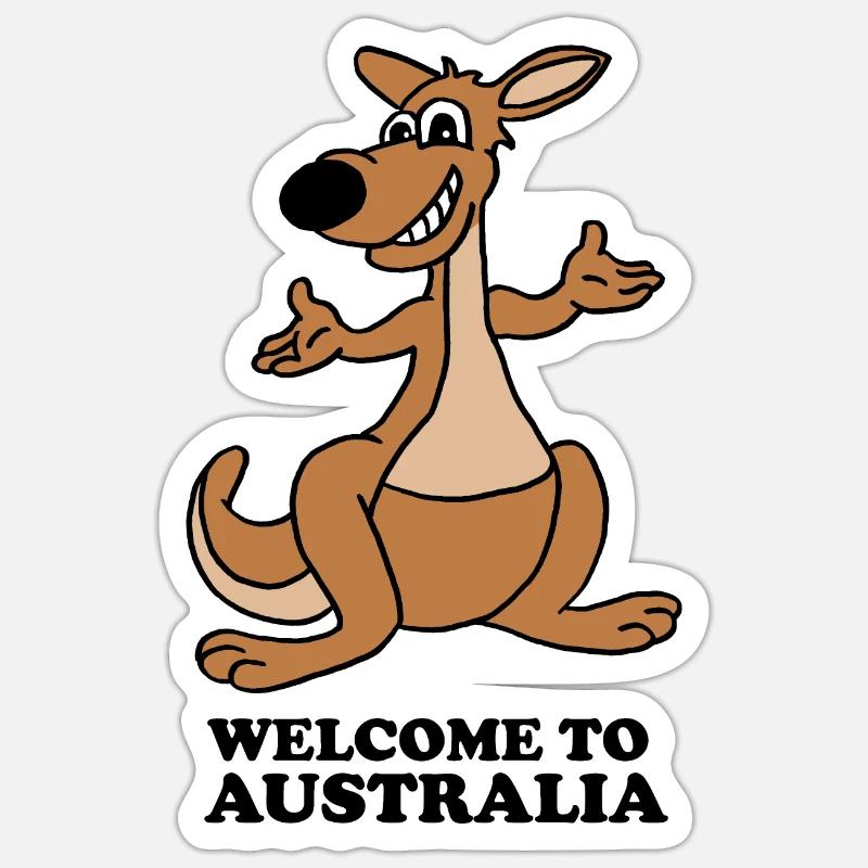kangaroo - Sticker size S (10 x 10 cm) - white matte