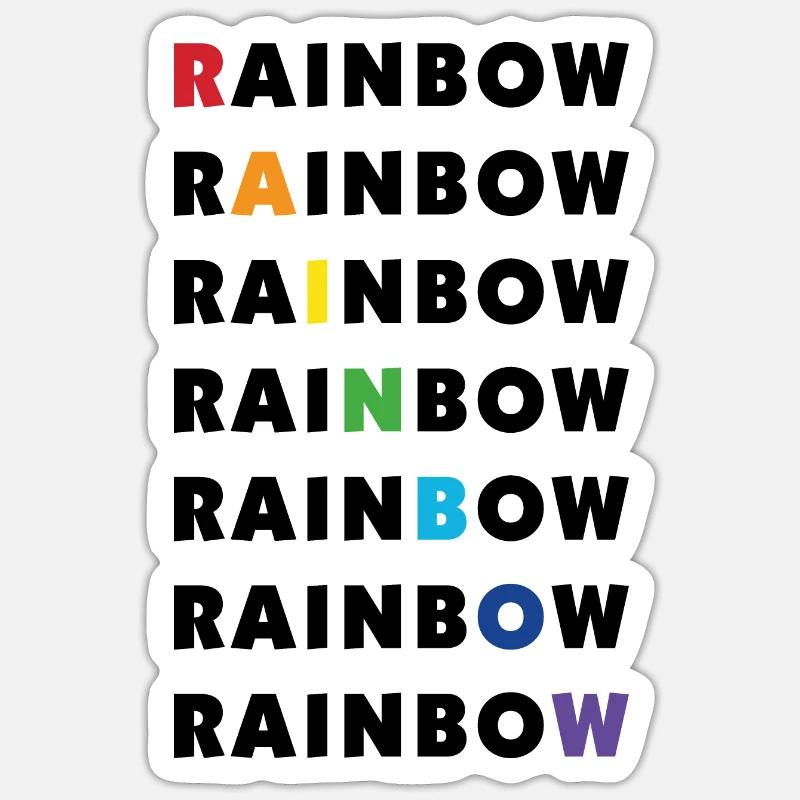 rainbow - Sticker size S (10 x 10 cm) - white matte