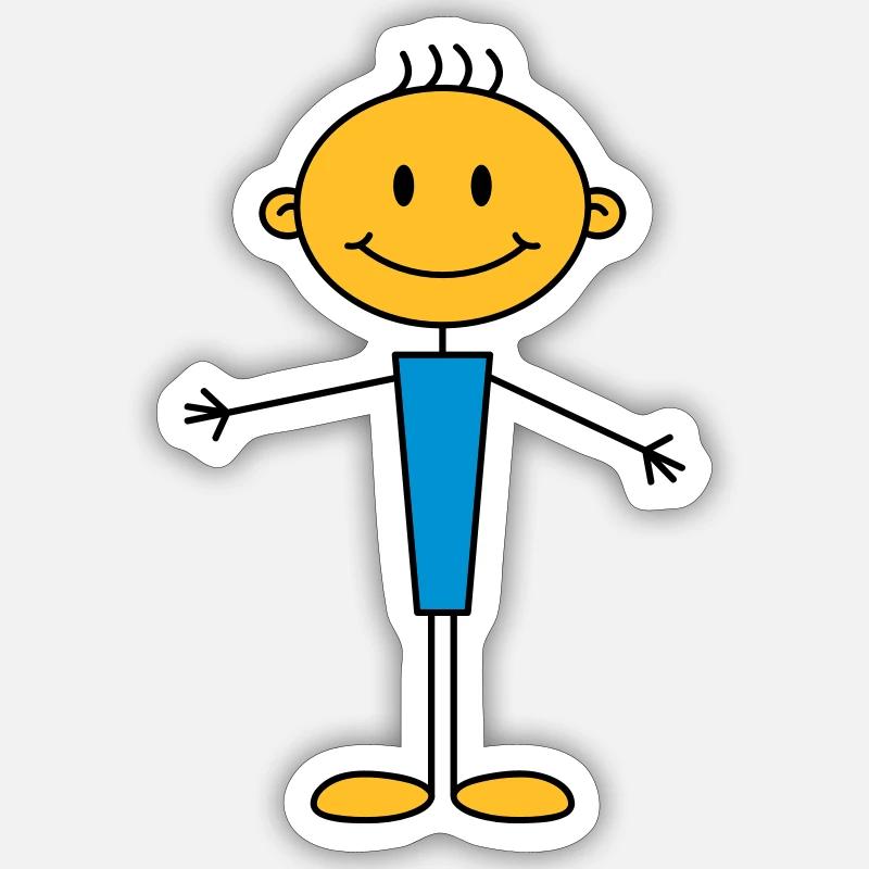 boy - Sticker size S (10 x 10 cm) - white matte