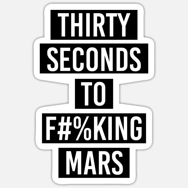 Trente secondes pour baiser Mars Graphic Sticker taille S (10 x 10 cm)