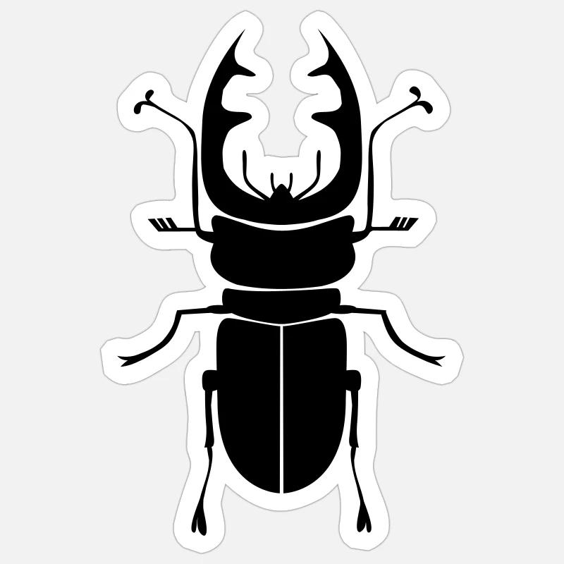 Bug - Sticker formato S (10 x 10 cm) - bianco opaco