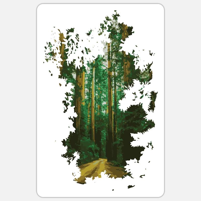 Forêt Sticker taille S (10 x 10 cm)