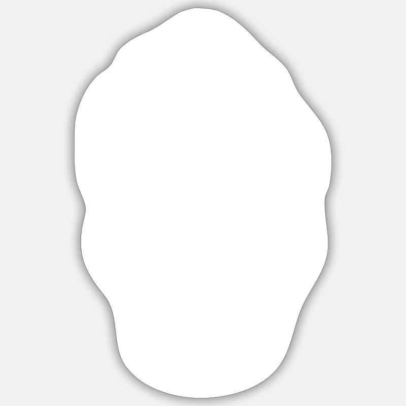 crâne - Sticker taille S (10 x 10 cm) - blanc mat
