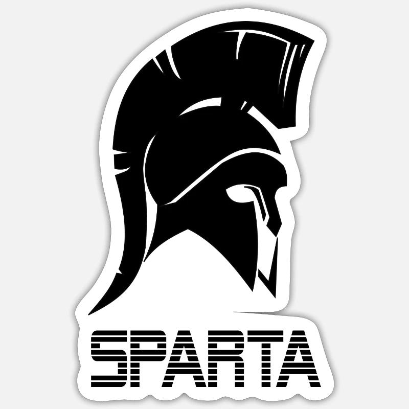 Spartaner - Sticker Größe S (10 x 10 cm) - Mattweiß