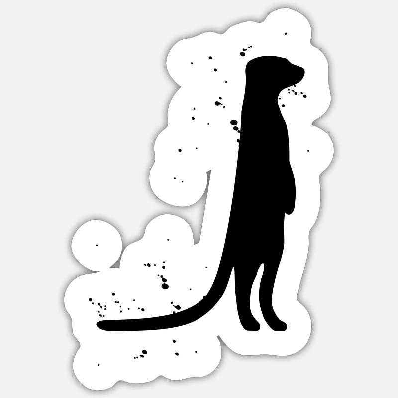 meerkat - Sticker size S (10 x 10 cm) - white matte