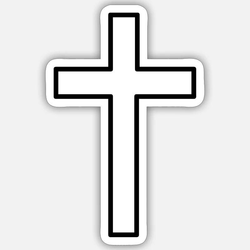 Cross Sticker size S (10 x 10 cm)