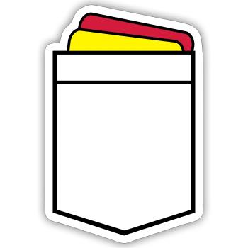 Schiedsrichter - Sticker Größe S (10 x 10 cm) - Mattweiß - Vorne