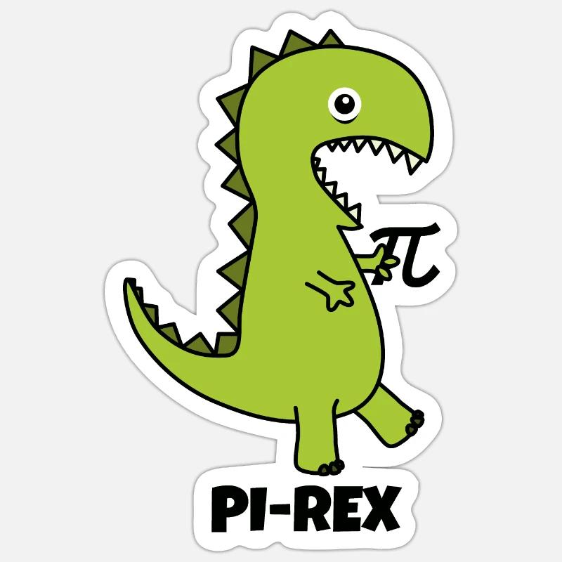 Pi-Rex - Sticker size S (10 x 10 cm) - white matte