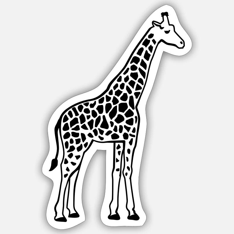 Girafe Sticker taille S (10 x 10 cm)