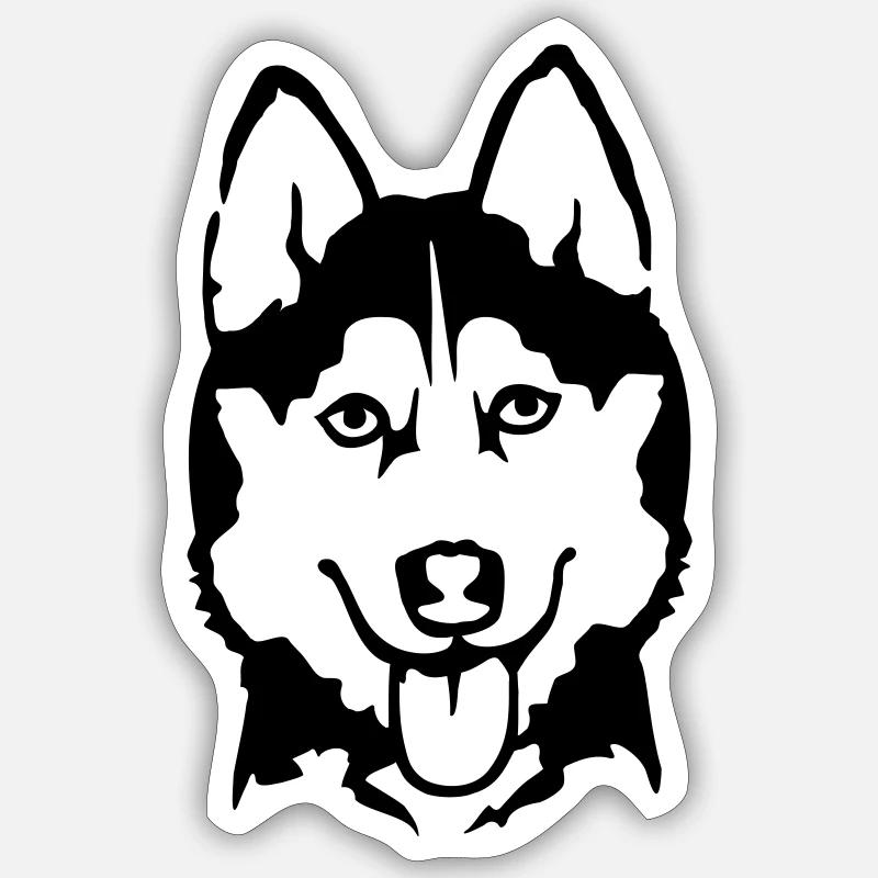 Husky - Sticker size S (10 x 10 cm) - white matte