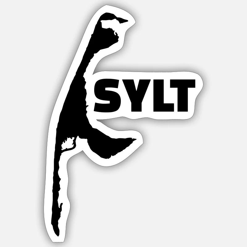 Sylt - Sticker Größe S (10 x 10 cm) - Mattweiß