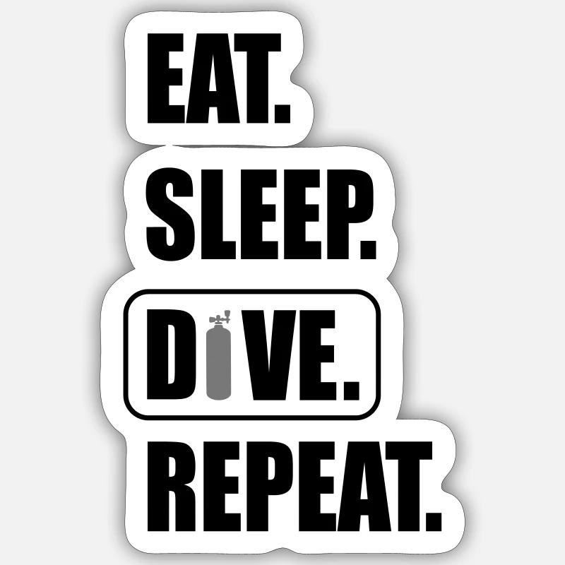 dive - Sticker Größe S (10 x 10 cm) - Mattweiß