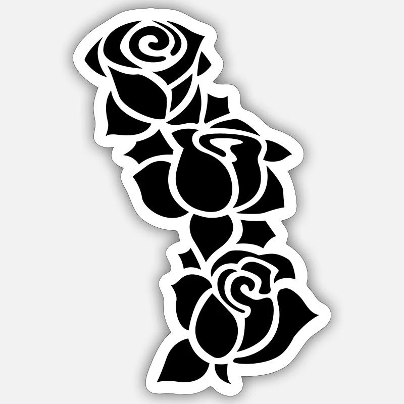 flowers - Sticker size S (10 x 10 cm) - white matte