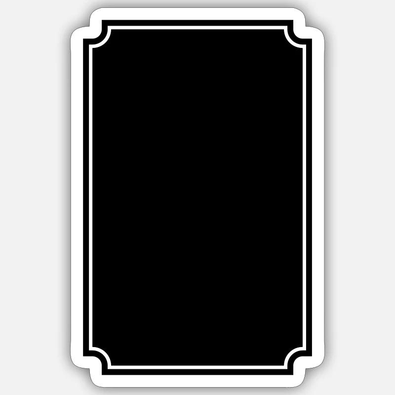 Ornement de frontière - Sticker taille S (10 x 10 cm) - blanc mat