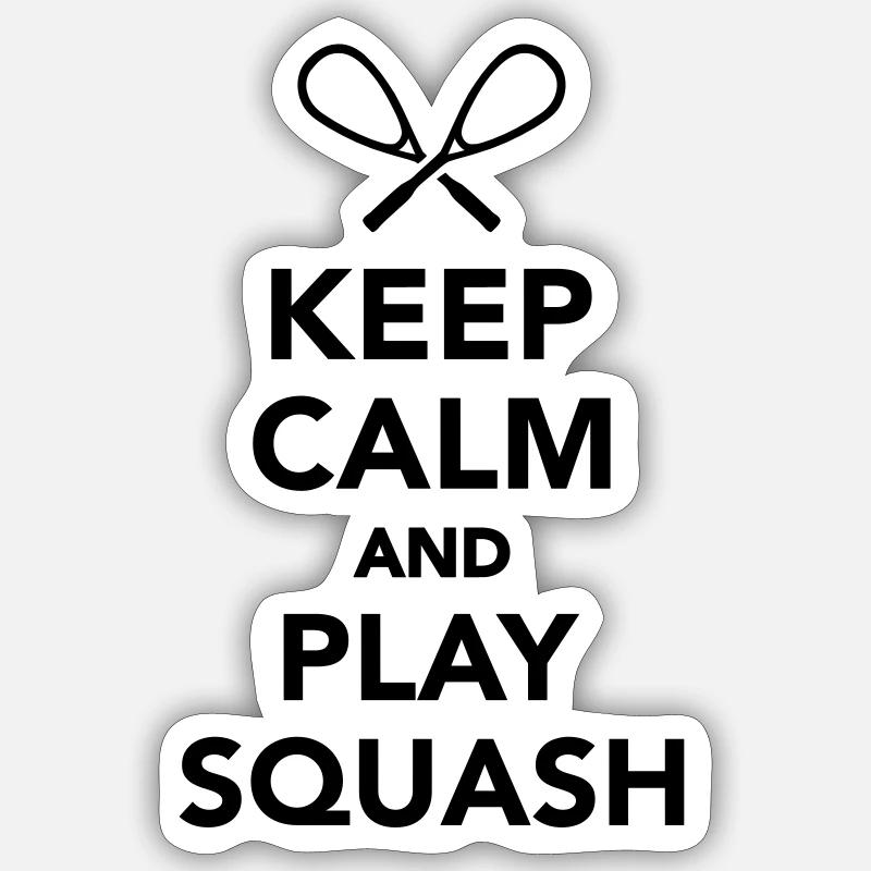 Squash - Sticker Größe S (10 x 10 cm) - Mattweiß