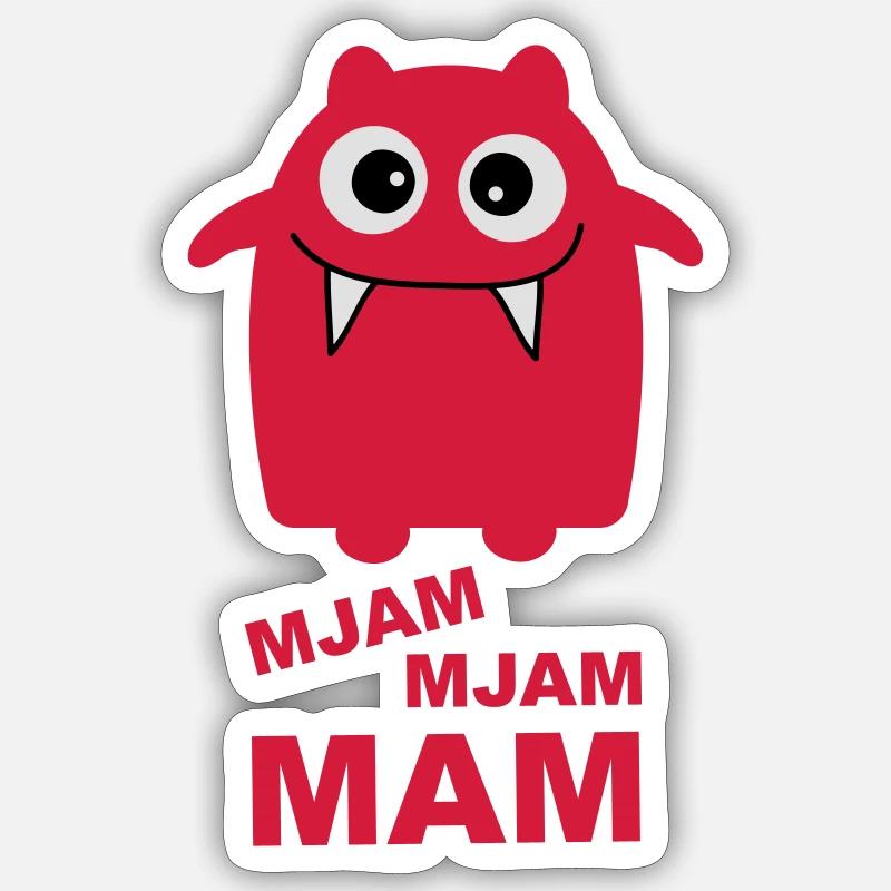 Mjam, Mjam, Mam - Sticker size S (10 x 10 cm) - white matte