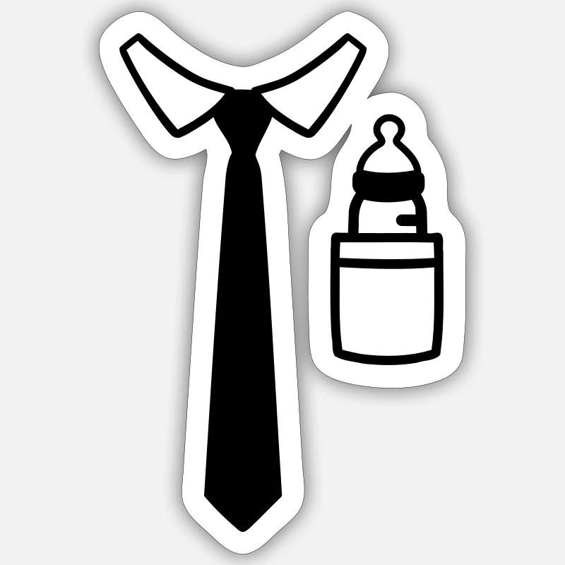 Père - Sticker taille S (10 x 10 cm) - blanc mat