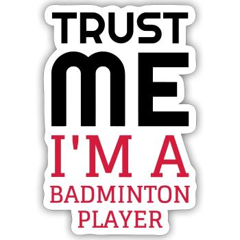 Badminton / Badminton Player / Birdie / Sport - Sticker size S (10 x 10 cm) - white matte - Front