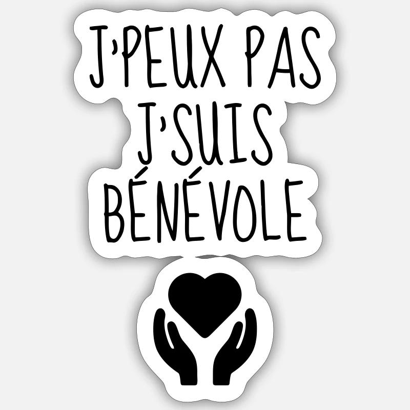 Volunteer Humanitarian Freiwilliger Bénévole - Sticker size S (10 x 10 cm) - white matte