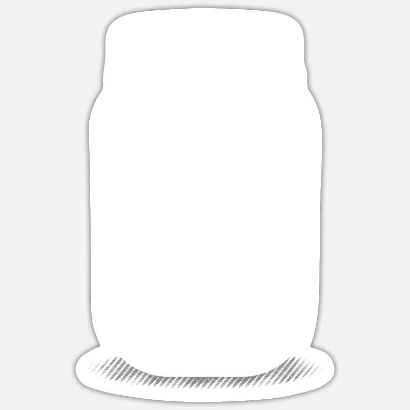 Einmachglas Einkochen Hausfrau - Sticker Größe S (10 x 10 cm) - Mattweiß