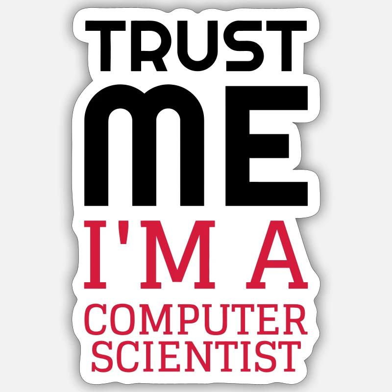 Computer / Informatiker / Aussenseiter / Ingenieur - Sticker Größe S (10 x 10 cm) - Mattweiß