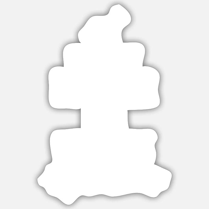 malinois - Sticker taille S (10 x 10 cm) - blanc mat
