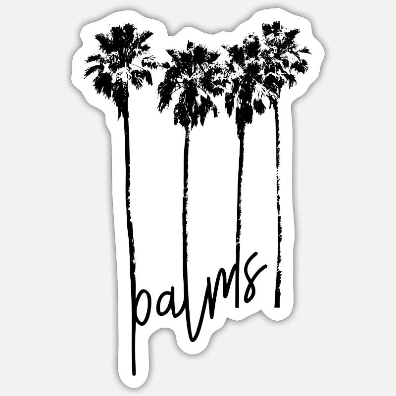 4palms (delta) - Sticker Größe S (10 x 10 cm) - Mattweiß