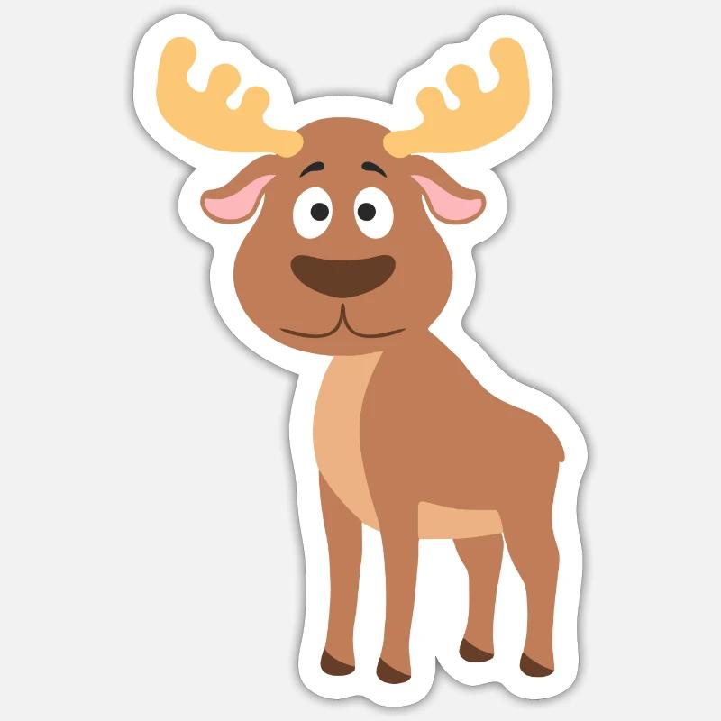Moose Sticker size S (10 x 10 cm)