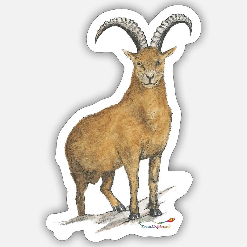Capricorn - Sticker size S (10 x 10 cm) - white matte