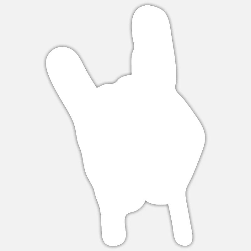 Metal Fork - Sticker Größe S (10 x 10 cm) - Mattweiß