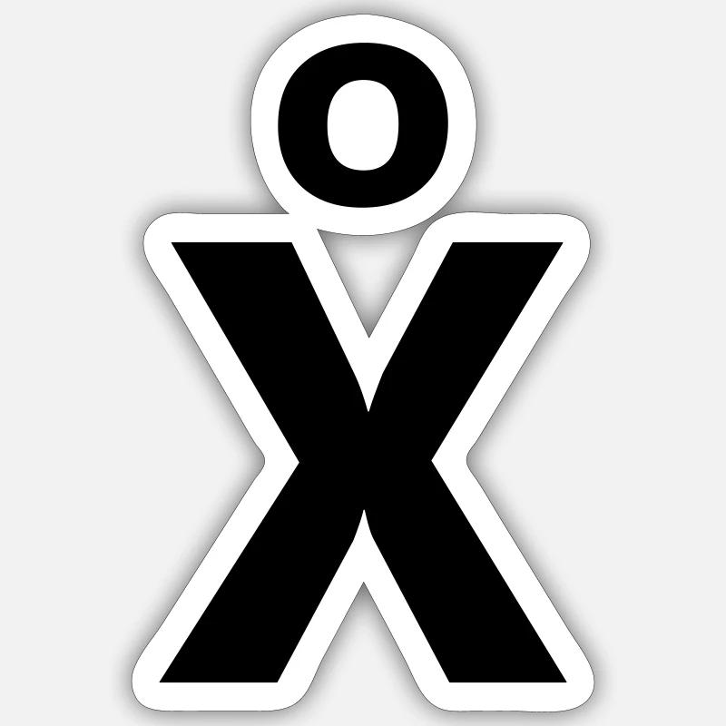 Conception "figurine abstraite de plauzilla" Sticker taille S (10 x 10 cm)