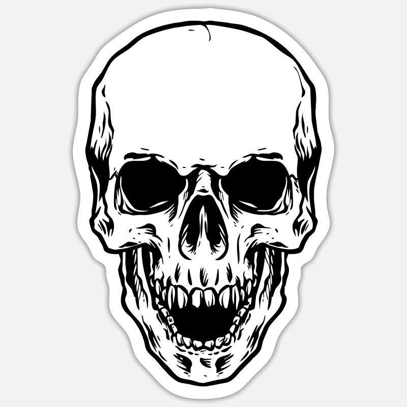 Skull Head Sticker Größe S (10 x 10 cm)