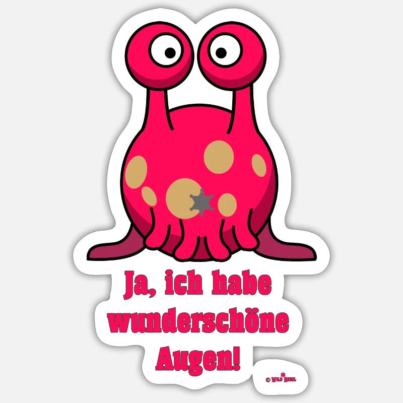 Wunderschöne Augen - Sticker Größe S (10 x 10 cm) - Mattweiß
