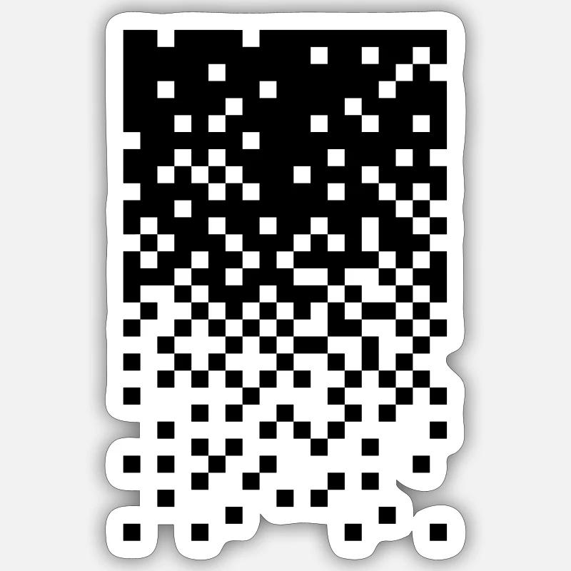 pixels - Sticker size S (10 x 10 cm) - white matte