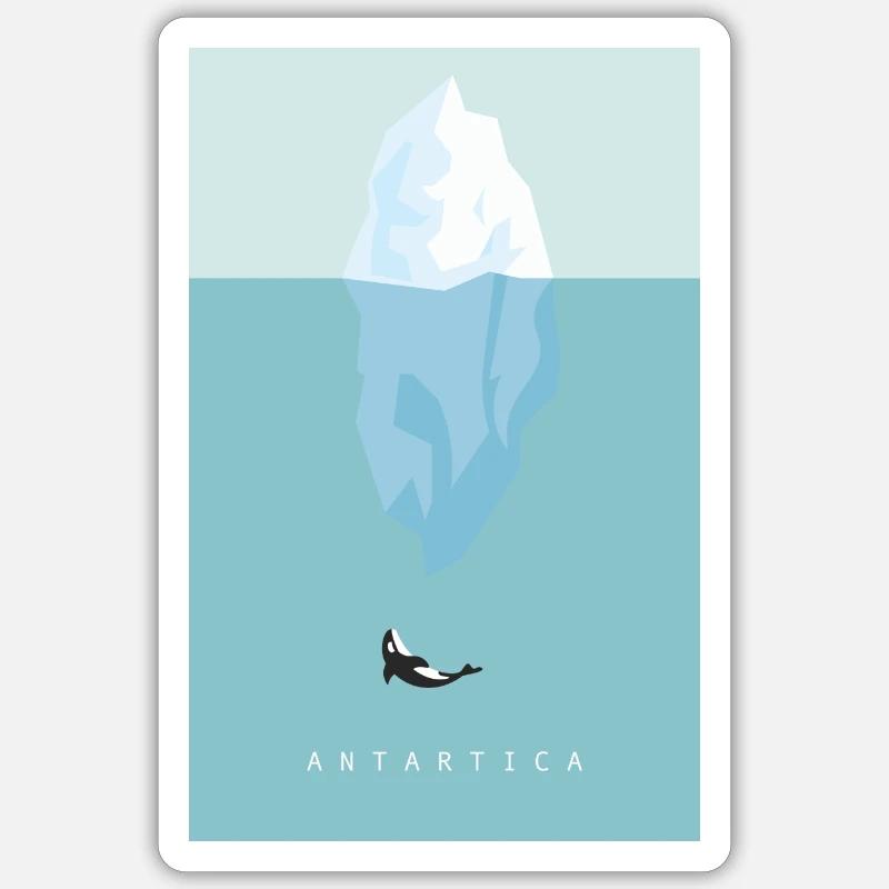 Antarctica - Sticker size S (10 x 10 cm) - white matte